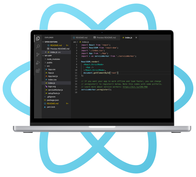 react