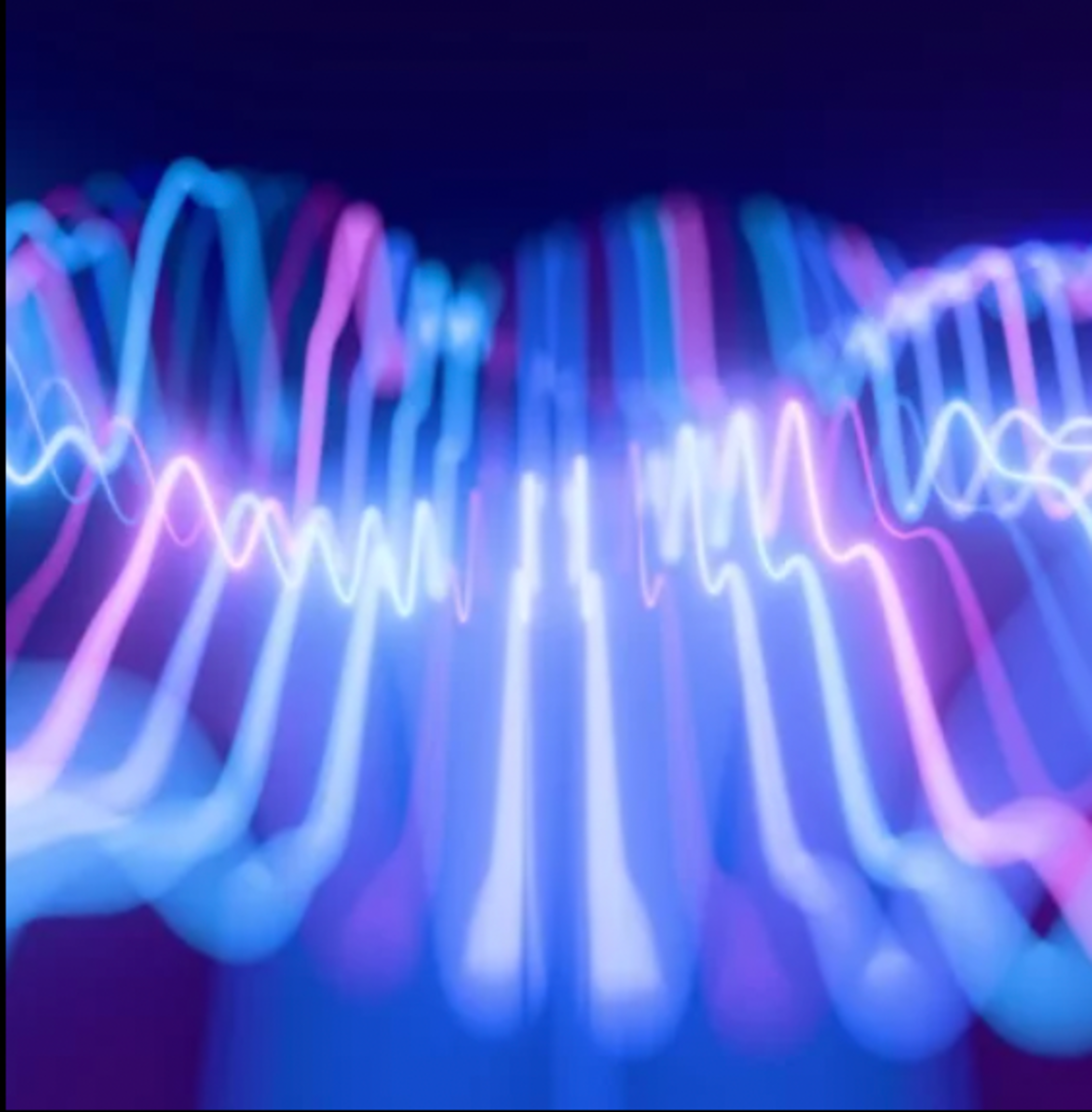 Flowing blue and pink light waves representing continuous inbound requests