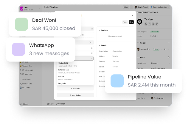 CRM Dashboard for Saudi Businesses