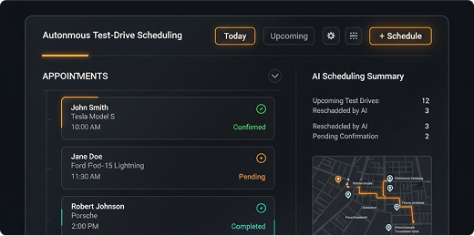 Autonomous test-drive scheduling