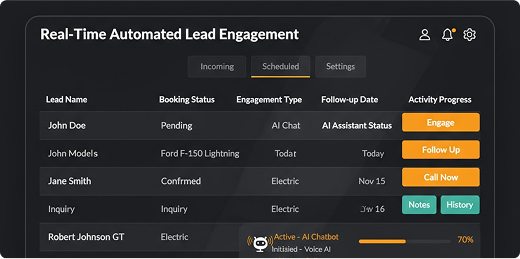 Real-time lead engagement