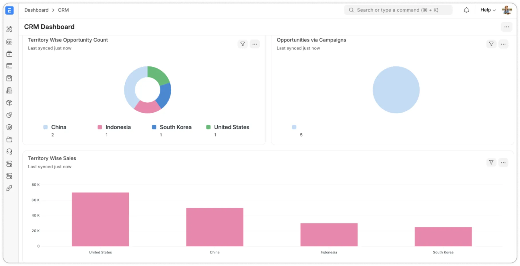 CRM Dashboard Preview
